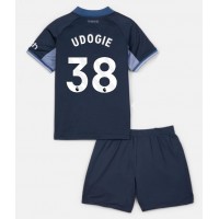 Camisa de time de futebol Tottenham Hotspur Destiny Udogie #38 Replicas 2º Equipamento Infantil 2023-24 Manga Curta (+ Calças curtas)